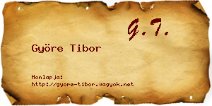 Györe Tibor névjegykártya
