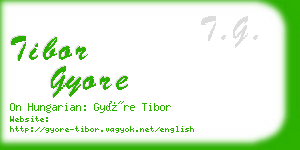 tibor gyore business card